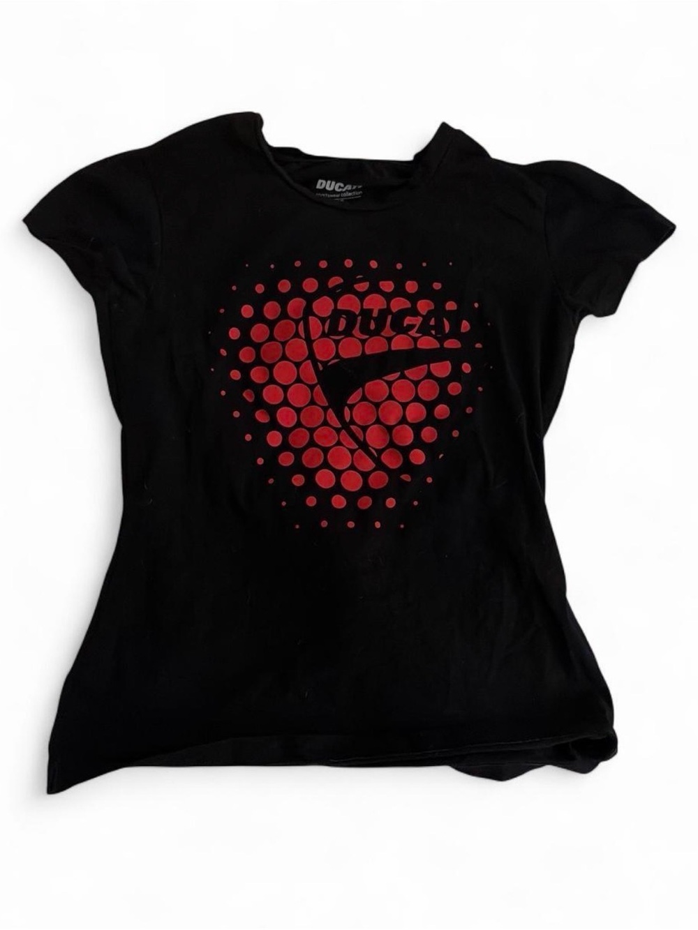Women's Ducati Black Tee with Red Graphic